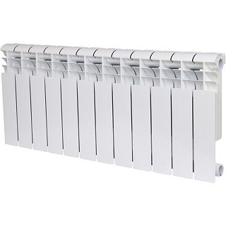 Биметаллический радиатор 12 секций, 418х960х80, ROMMER Profi BM 350, белый RBM-1210-035012 
